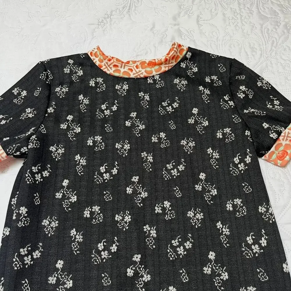 Mixed Print Floral Tunic Top